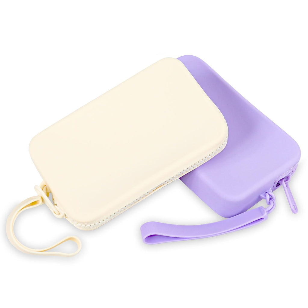 Silicone Period Bags, 2 Pcs Tampon Pouch with Zipper and Handle, Sanitary Napkin Holder for Purse, Keeping Discreet Feminine Products