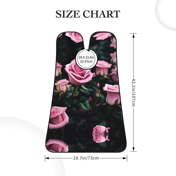 Pinks Rose Print Print Beard Bib Apron For Men, Beard Hair Catcher For Men Shaving Trimming,Beard Cape Cloth