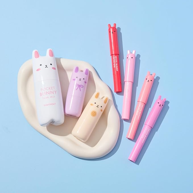 TONYMOLY Pocket Bunny Facial Mist - Hydrating & Refreshing Face Spray with Aloe & Berry Extracts - Moisturizing Oil Control Korean Facial Mist, Cute Travel Size, K-Beauty Gift