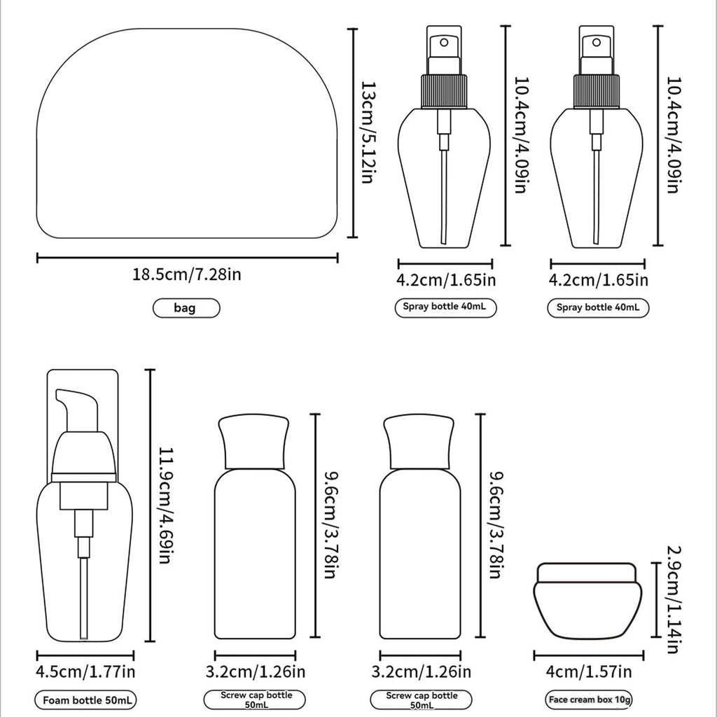 cirea Travel Bottles Set - TSA Approved Leak Proof Squeezable Containers for Toiletries, Conditioner, Shampoo, Lotion & Body Wash Accessories (Upgraded-pink)