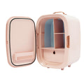 12 Liter Skincare Fridge, 20℃/68℉ Low Noise Constant Temperature Cosmetic Fridge Home Beauty Cosmetics Refrigerator Portable Control Mini Compact Beauty Refrigerator for Bedroom Office & Car (Pink)
