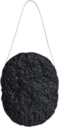 Wildpier Beauty Bamboo Charcoal Konjac Sponge, Natural Luxury Facial Exfoliator, Face Scrubber, Makeup Remover, Plant Based Gentle Cleansing for Sensitive Skin, Removes Dead Skin Cells, Black