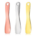 WLLHYF 3 PCS Metal Cosmetic Spoon Skincare Spatula Stick Applicator Beauty Spa Mini Spoon Skin Care Facial Cream Mask Scoop Makeup Tools for Facial DIY Mask Mixing