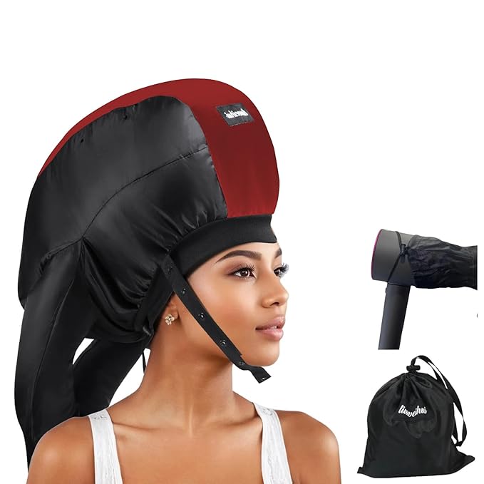 Hooded Hair Dryer， Ideal Hair Diffuser for Curly Hair， Your Ultimate Solution - Spacious Capacity Blow Dryer Cap for Rapid Styling of Curls
