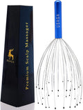 USAGA 36 Fingers Head Massager Scalp Massager Head Scratcher for Head Body Relaxing (Blue)