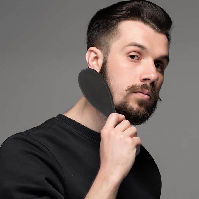 MERRYHAPY 4Pcs Men Beard Brush Grooming Tool Soft Bristle Face Hair Brush for Comfortable Beard Cleaning and Shaping Barber Shop Supply
