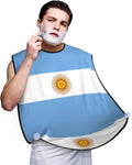 NOUZU Argentine Flag Print Beard Bib Apron For Men, Beard Hair Catcher For Men Shaving Trimming,Beard Cape Cloth