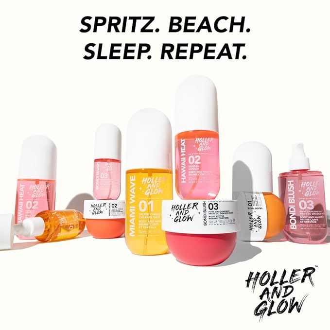 Holler And Glow Hawaii Heat Vanilla Body Butter, Body Butter For Women, Smells Good, Body Lotion For Extremely Dry Skin, Moisturizing, Nourishing, Shea Butter, Peony, Amber Scented, 5.29 Oz
