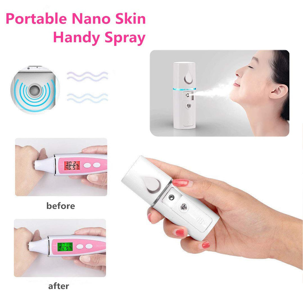 ZOMFOM Nano Face Sprayer Mini Facial Steamer Mist Spray, White