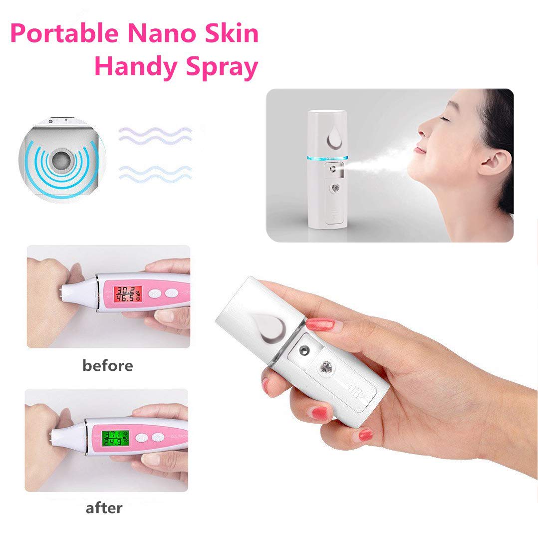 ZOMFOM Nano Face Sprayer Mini Facial Steamer Mist Spray, White