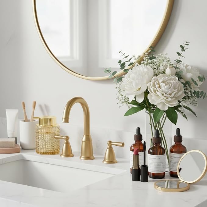 Fvstar Amber Glass Foaming Soap Dispenser, 2pcs Refillable Foam Soap Dispenser with Gold Pump, Glass Lotion Container Bottle for Kitchen and Bathroom Countertop,Wide-Mouthed and Easy to Press