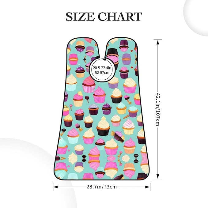 Cute Black Pug Dog-Standard-Scale-2_00x Print Beard Bib Shaving Apron, Beard Hair Trimming Cape Gift For Dad