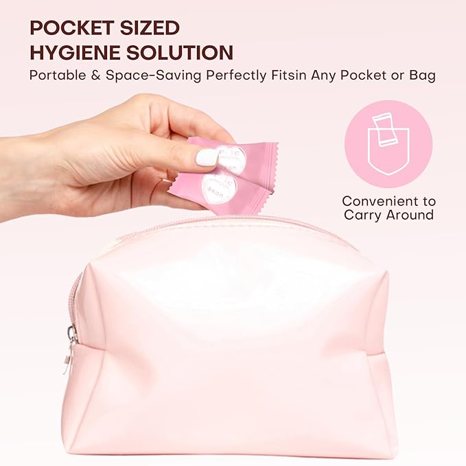 Fcaeon Disposable Face Towel 300 Count Instant Expansion Compressed Towel Tablets 9×7.5 Inch Washcloths for Women Compact Cloths Storage for Skincare Makeup Removal Facial Cleansing Gym Fitness (Pink)