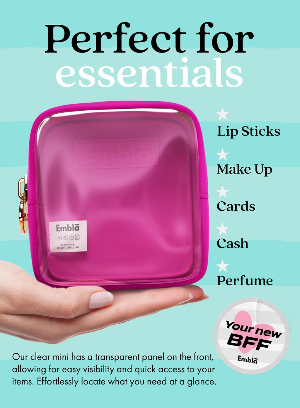 Makeup Bag for Women, Travel Cosmetic Organizer, Waterproof Toiletry Pouch