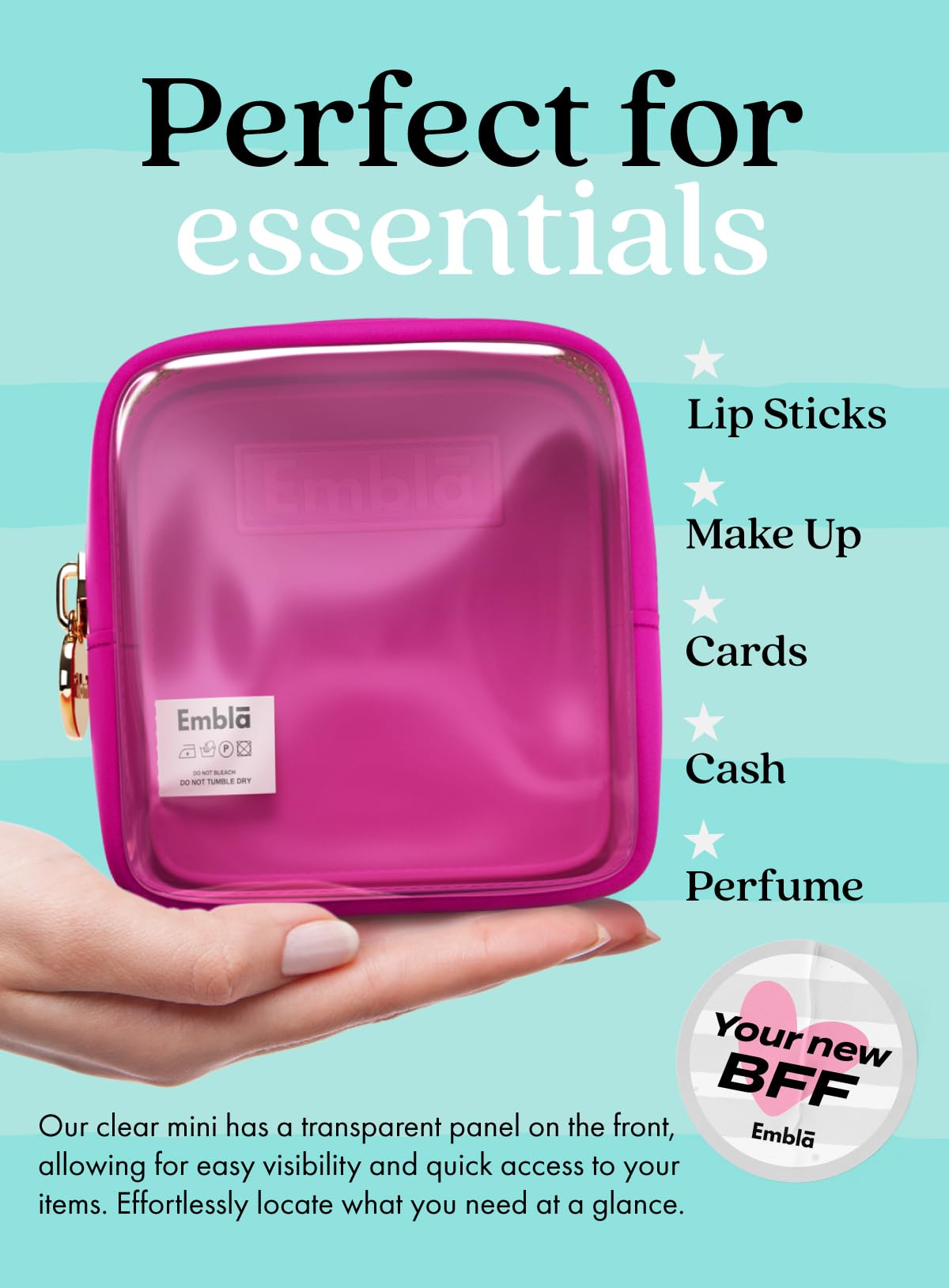 Makeup Bag for Women, Travel Cosmetic Organizer, Waterproof Toiletry Pouch