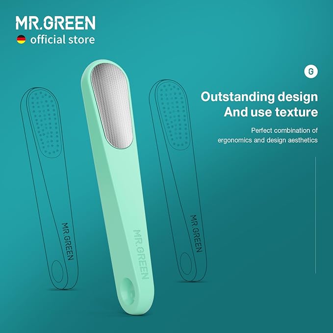 MR.GREEN Foot File Double Sided Callus Remover for Dead Skin Professional Pedicure Tools Callous Scraper Foot Sander Heel Filer (Green)