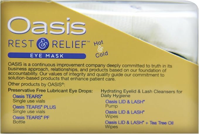 OM8000 - Oasis Rest & Relief™ Hot and Cold Therapy Adjustable Eye Mask | Soothing Relief | Compress for Dry Eyes
