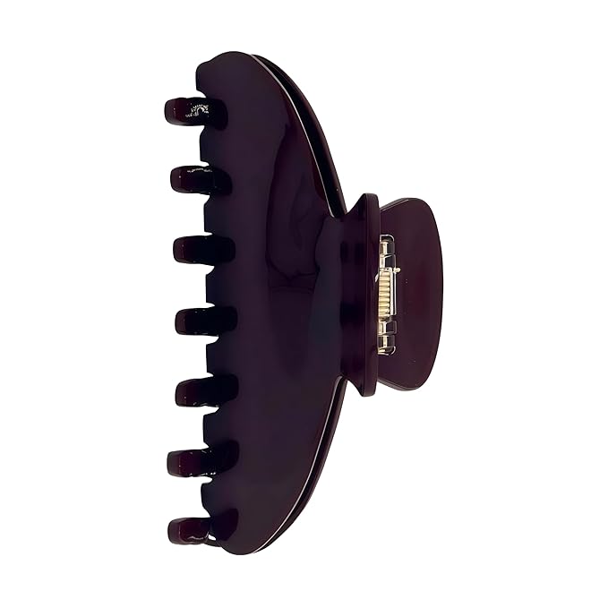 OideGuiing Durable Acetate Hair Clips - 4-Inch Wine Red Claw Clips for Fine and Thick Hair (Wine Red)