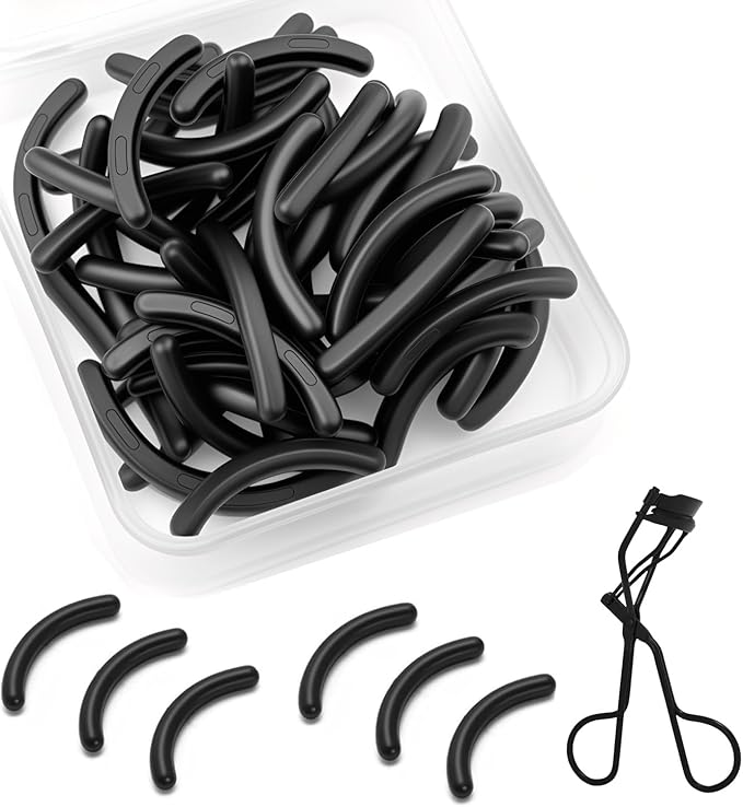 Compatible with Amazon Basic Eyelash Curler Refill Pads,Silicone Replacement Refills Only Fit for Amazon Basic Eye Lash Curler Refill Pads,24Pack.