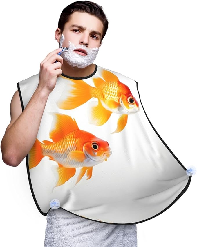 Tahiti Beach Print Beard Bib Shaving Apron, Beard Hair Trimming Cape Gift For Dad