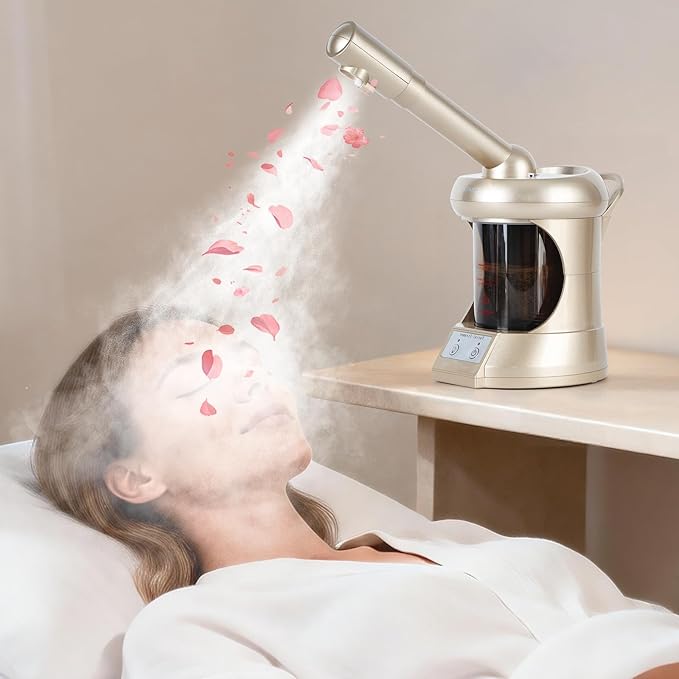 Chetunju Professional Facial Steamer,Portable Type, high Water Mist Density, Face Steamer for Facial Deep Cleaning, Steamer for Facial for Personal Care or Spa, Moisturizing and Hydrating.