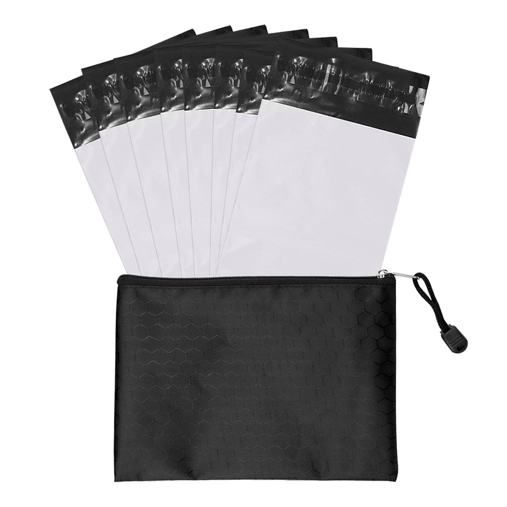 Feminine Personal Disposal Bags,5 * 8 inches Tampon Pack of 100 White Opaque Seal Discreet Disposal Bags for Tampons,Sanitary Pads,Sanitary Liners(with Black Storage Bag)