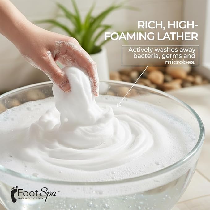 FOOT SPA - Foot Soak - Cleanses, Softens, and Refreshes - Made With Eucalyptus & Peppermint Oil - 128 Oz Gallon - Bulk, Refill Gallon