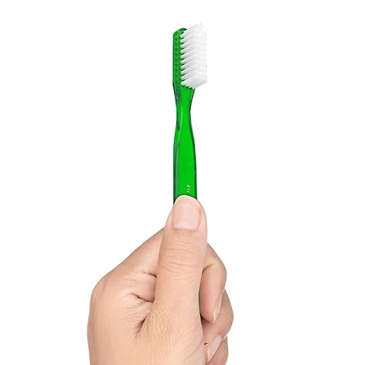 GUM Classic Toothbrush for Adults, Soft Bristles, Full Head, Includes Rubber Tip Dental Pick, 1 Count (Pack of 6)