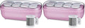 Conair Hot Rollers for Long, Medium & Short Hair, 8 Ceramic Flocked 2-Inch Heated Hair Rollers with Clips, Hot Curlers for Women, Volume & Curls, Amazon Exclusive, Lilac (Pack of 2)
