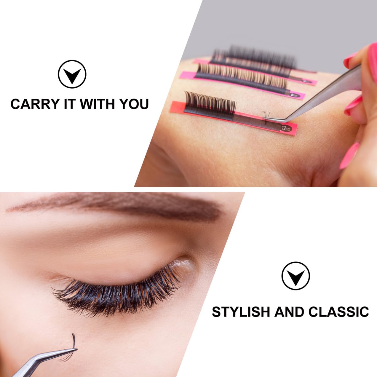 Ipetboom 6pcs Portable Eyelash Storage Box Lash Case Makeup Box Organizer Eyelash Packaging