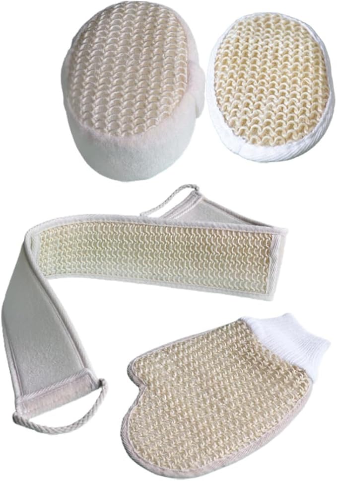 Ipetboom 1set Comfortable Scrubbing Glove and Back Scrubber Strap Bath for Gentle Exfoliation Sponge Back Strap Bath Mitt Trim