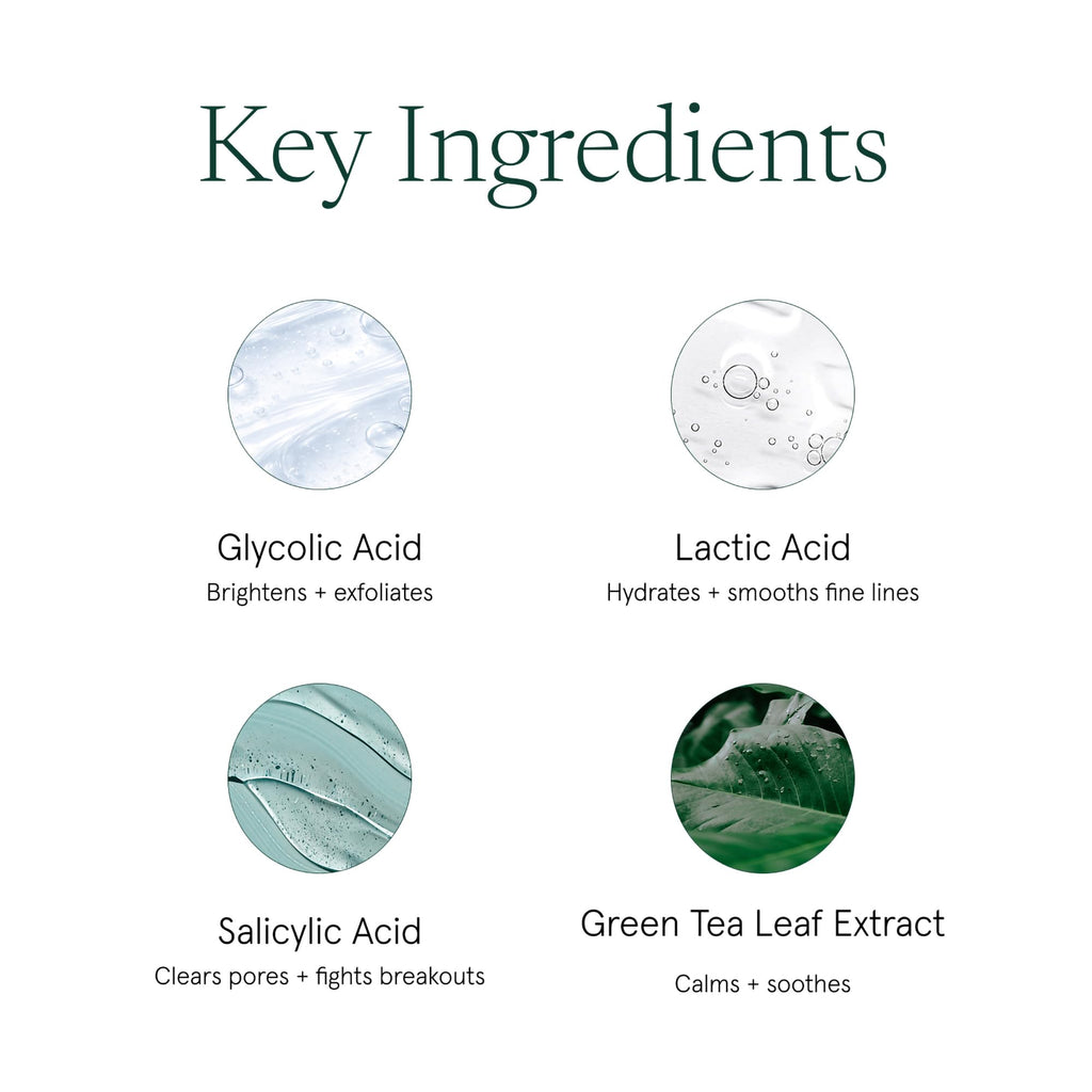 Barefaced Toning and Exfoliating Pads | Glycolic and Salicylic Acid Face Wipes for Blemishes, Dark Spots, and Uneven Texture | Daily Resurfacing Peels for Clear, Glowing Skin (60 Pads)