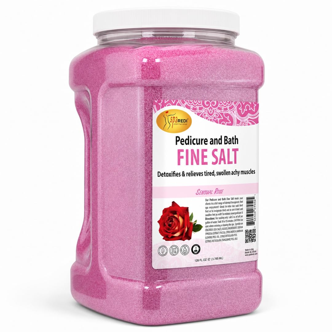 SPA REDI Dead Sea Salt Pedicure Foot Soak, Fine Salt, 128 Oz