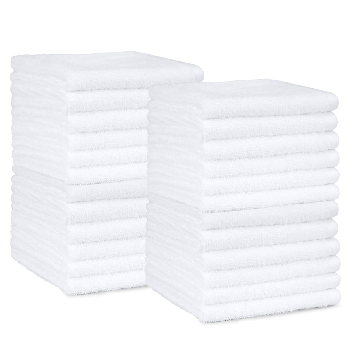 Highly Absorbent Cotton Washcloths for Face, Soft, Machine Washable, Fade Resistant, 12 x 12 in, Black, 12-Pack