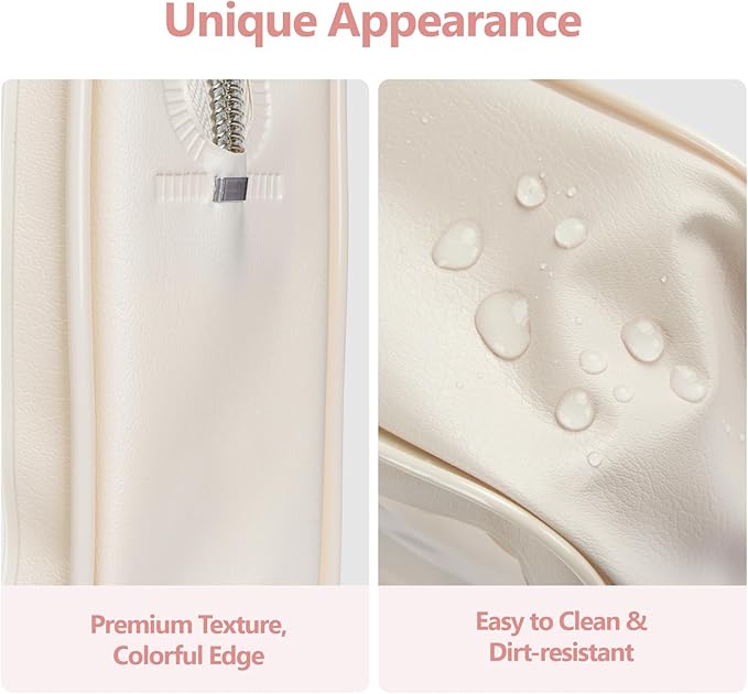 PACKISM Clear Makeup Bag - 1 Medium 1 Shell Bag TSA Approved Toiletry Bag