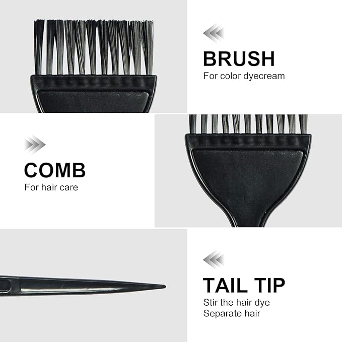 6-Pack Hair Dye Brushes - Reusable Applicator Brushes for Hair Stylists, Salon Use, and Home DIY Dyeing for Men and Women (6 Pack)