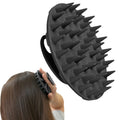 One-piece Silicone Scalp Massager Shampoo Brush Hair Wash Scrubber, Black