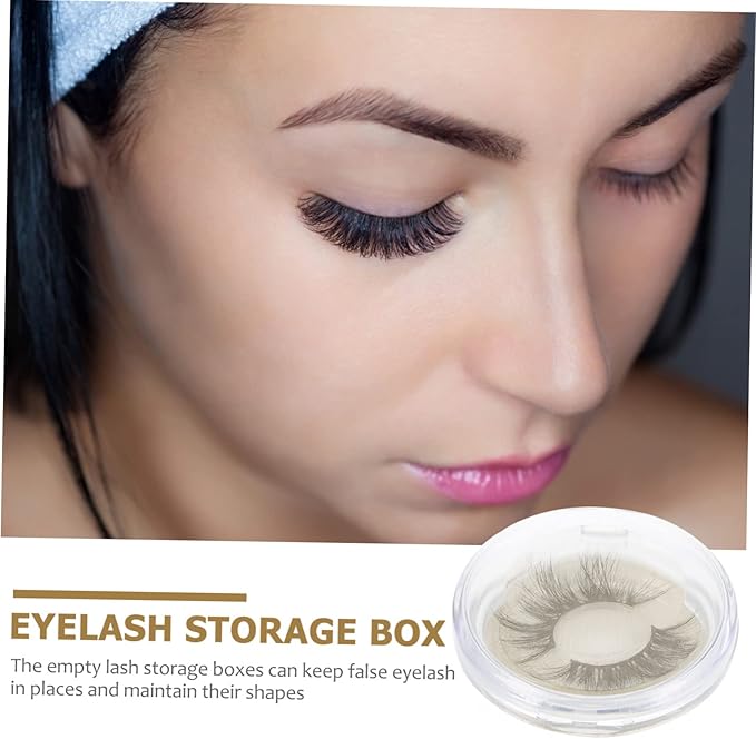 5Pcs Transparent Eyelash Storage Case Durable Plastic Eyelash Organizer Portable Lash Holder for Travel and Everyday Use Present for Women