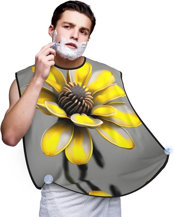 Jellyfish Pattern Print Beard Bib Shaving Apron, Beard Hair Trimming Cape Gift For Dad