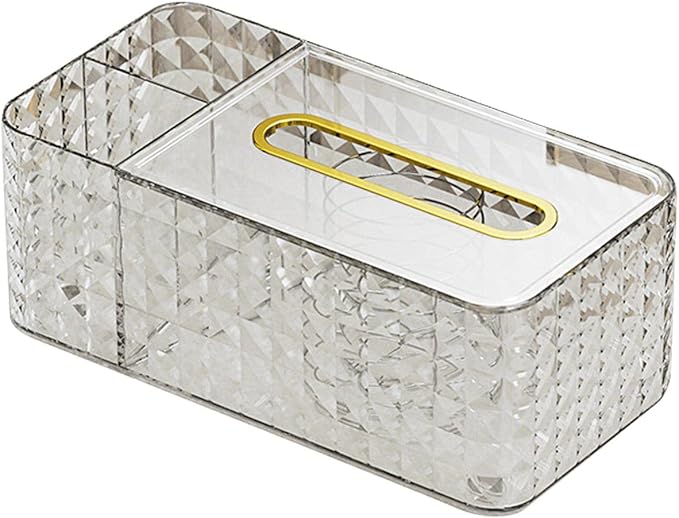 Tissue Box Cover Rectangle,Tissue Holder Napkin Dispenser for Bathroom Bedroom Living Room Office (White)