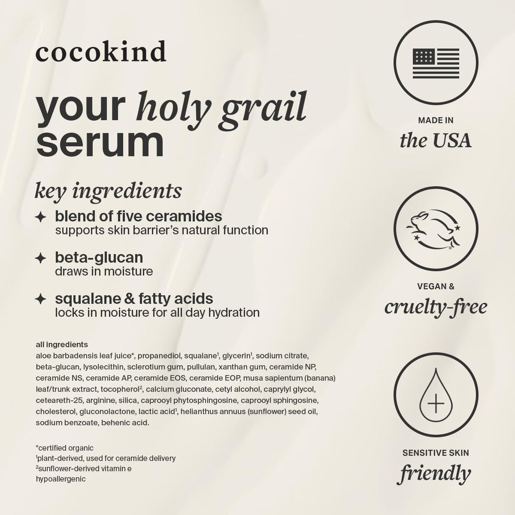 Cocokind Ceramide Barrier Serum, Jumbo Bottle, 2 Fl Oz