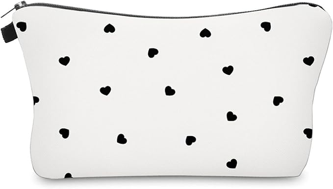 Aiphamy Cute Travel Makeup Bag Cosmetic Bag Small Pouch Gift for Women (Little Heart)