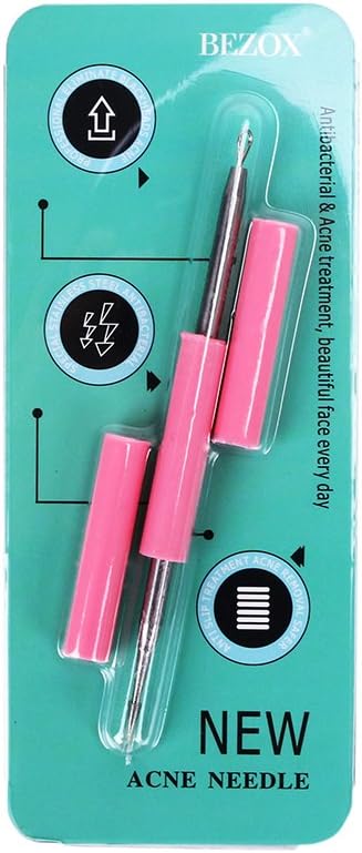 BEZOX Professional Acne Removal Needle, Whitehead & Blackhead Remover, Pimple Extractor Tool