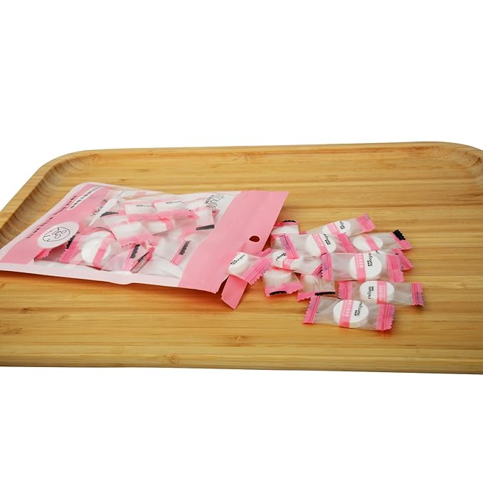 24PCS Natural Pure Cotton Dry Compressed Facial Mask Sheet, DIY Facial Skin Care Great for Home and Travel, Disposable Mask Paper, Individually Packaged Like Candy