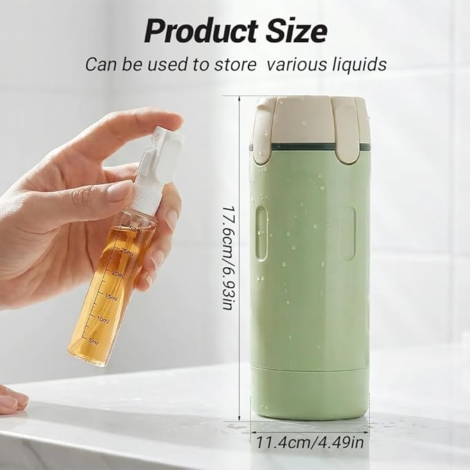 Eadwe 2026 New 4 in 1 Travel Dispenser Bottle, 4 Pack 30ML Travel Bottles for Toiletries, Leak Proof Travel Size Containers, Portable Containers for Shampoo Lotion Conditioner Cream (White*2)