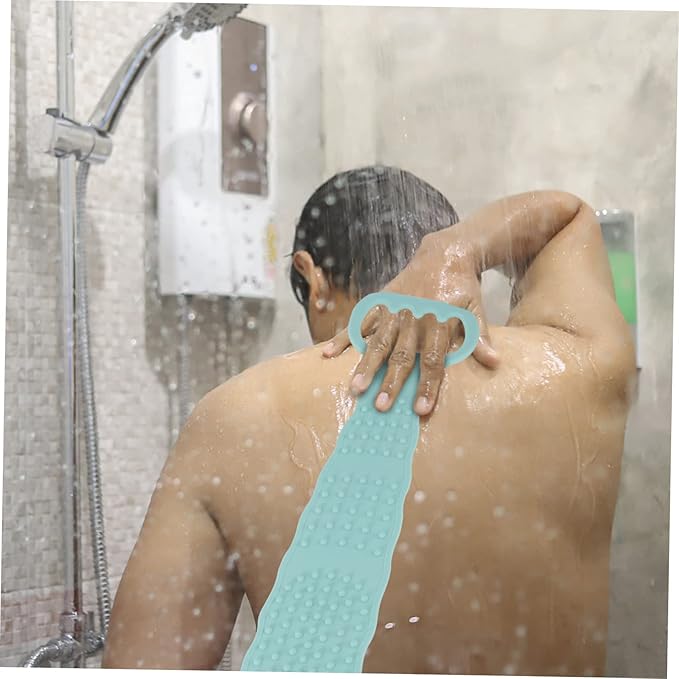 MERRYHAPY Body Scrubber Belt Bath Massage Strap for Back Comfortable Shower Towel Brush with Hooks for Exfoliating and Relaxing Bath Experience