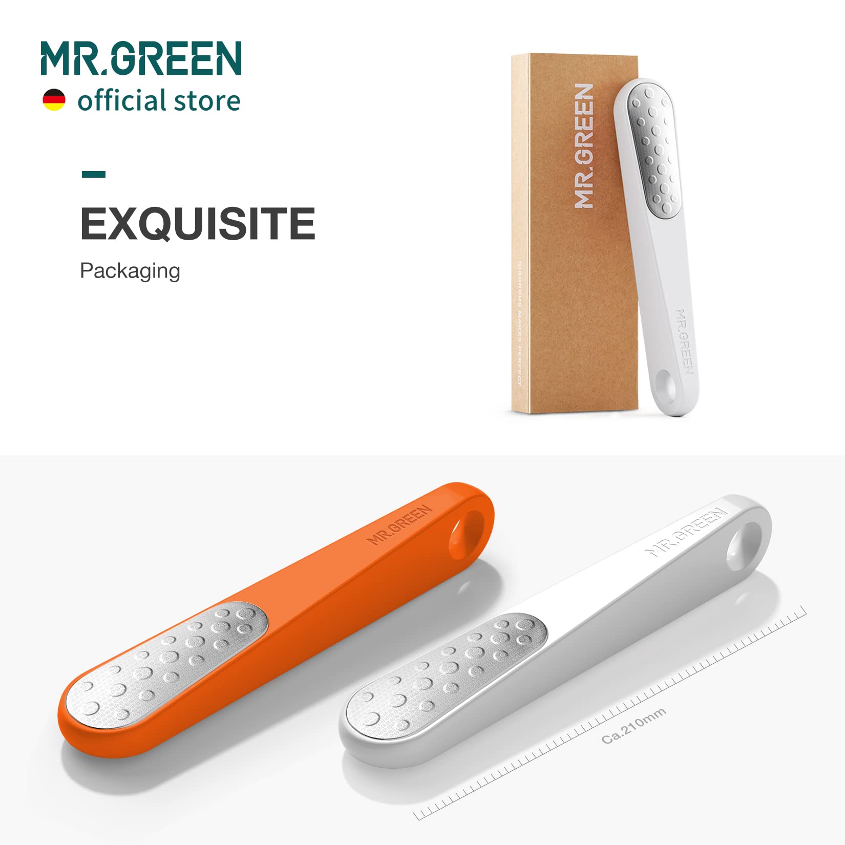 MR.GREEN Foot File Double Sided Callus Remover for Dead Skin Professional Pedicure Tools Callous Scraper Foot Sander Heel Filer (White)