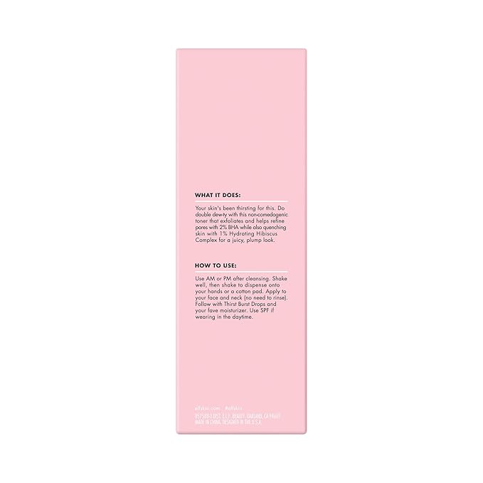 e.l.f. SKIN Thirst Burst Pore-fecting Toner, Hydrating for Face, Smooths, Plumps & Minimizes Pores, Infused with Salicylic Acid, Vegan & Cruelty-Free