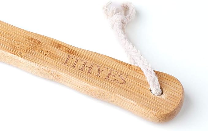 Ithyes Body Brush Dry Brushing Back Scrubber Shower Bath Brush Bamboo Wood Long Handle Natural Bristles exfoliating Massage Improve Blood Circulation Cellulite
