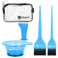 STYLANCE 5 Pieces Hair Dye Coloring Kit- Hair Tinting Bowl, Hair Dye Brush, Measuring Cup, For Salon Use & Home DIY Dyeing Tools (Blue)